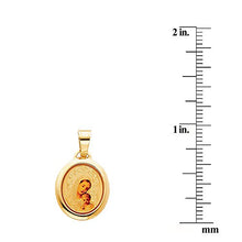 Load image into Gallery viewer, Precious Stars Jewelry 14k Yellow Gold Enamel Blessed Virgin Baby Jesus Religious Pendant