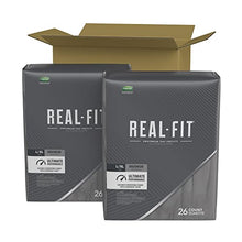 Load image into Gallery viewer, Depend Real Fit Incontinence Underwear for Men, Maximum Absorbency, Disposable, Large/Extra-Large, Grey, 52 Count (Packaging May Vary)