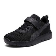 Load image into Gallery viewer, DREAM PAIRS Boys Girls School Sneaker Athletic Tennis Running Shoes Black Dark Grey Size 1 Little Kid Zoom-k