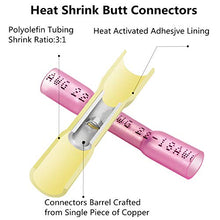 Load image into Gallery viewer, 290 PCS Heat Shrink Wire Connectors Qibaok Insulated Electrical Terminals Kit Waterproof Marine Crimp Connector Assortment Ring Fork Hook Spade Butt Splices