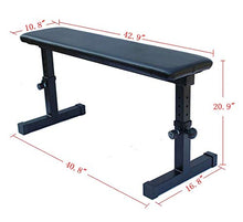 Load image into Gallery viewer, KLB Sport Height Adjustable Utility Flat Weight Bench (Black)