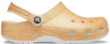 Load image into Gallery viewer, Crocs Unisex Men's and Women's Classic Sparkly Clog | Metallic Shoes, Orange Sorbet Glitter, 10 US