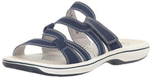 Load image into Gallery viewer, Clarks Women's Brinkley Lonna Slide Sandal, Navy, 9 M US
