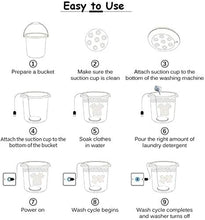 Load image into Gallery viewer, Portable washing machine,Mini Tub Washing Machine With Foldable, Personal Rotating Ultrasonic Turbines Washer USB Powered Convenient Laundry for Camping Apartments Dorms RV Business Travel (01)