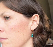 Load image into Gallery viewer, Natural Turquoise and Sterling Silver Earrings