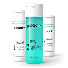 Load image into Gallery viewer, Proactiv 3 Step Acne Treatment - Benzoyl Peroxide Face Wash, Repairing Acne Spot Treatment For Face And Body, Exfoliating Toner - 30 Day Complete Acne Skin Care Kit
