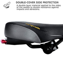Load image into Gallery viewer, Comfortable Men Women Bike Seat - DAWAY C66 Foam Padded Leather Road Mountain Bicycle Saddle Cushion with Taillight, Waterproof, Soft, Breathable, Fit MTB, Most Bikes, for Everyone
