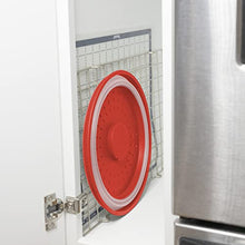 Load image into Gallery viewer, Tovolo Vented Collapsible Microwave Food Cover With Easy Grip Handle, Dishwasher-Safe, BPA-Free Silicone & Plastic, 10.5" Round, Red
