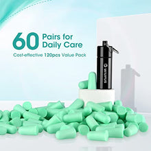Load image into Gallery viewer, Ear Plugs 60 Pairs,Ultra Soft Foam Ear Plugs for Sleeping Noise Reduction,38dB Sound Blocking Earplugs for Sleeping,Snoring,Travel, Concerts, Studying, Work, Shooting and All Loud Events