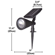 Load image into Gallery viewer, Sterno Home GL40460 Outdoor Solar LED Black Light Kit, Ground or Wall Mountable, Landscape Waterproof Security Lighting with Adjustable Spotlight for Patio, Porch, Deck, Garden, Pool - 2 Pack
