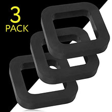 Load image into Gallery viewer, 3 Pack - 2 Inch Hitch Receiver Silencer Pad for Adjustable Ball Mounts - Reduce Rattle, Eliminate Noise and Provide Cushion Between receivers and Tow hitches - Fits Any 2 inch Trailer Hitch Receiver