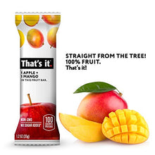 Load image into Gallery viewer, That's it. Apple + Mango 100% Natural Real Fruit Bar, Best High Fiber Vegan, Gluten Free Healthy Snack, Paleo for Children & Adults, Non GMO No Sugar Added, No Preservatives Energy Food (12 Pack)