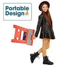 Load image into Gallery viewer, Flottian 13" Folding Step Stool for Adults and Kids Holds Up to 300 lbs ,Non-Slip Folding Stools with Handle, Compact Plastic Foldable Step Stool for Bathroom,Bedroom, Kitchen Coral
