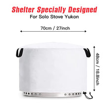 Load image into Gallery viewer, Tiga Fire Pit Shelter Cover Solo Stove Yukon, Round Fire Place Weatherpoof Cover Solo Stove Ranger, Heavy Duty 600D Polyester Oxford, Waterproof, Weatherpoof UV proof Drawstring & Storage Bag