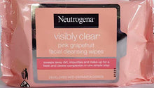 Load image into Gallery viewer, Neutrogena Visibly Clear Facial Cleansing Wipes, Pink Grapefruit, 25-Count (6 Pack)