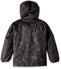 Load image into Gallery viewer, Columbia Youth Fast and Curious II Rain Jacket,Black Texture,Medium
