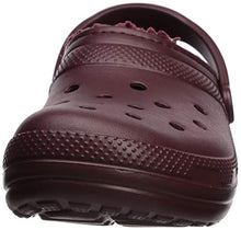 Load image into Gallery viewer, Crocs Men's and Women's Classic Lined Clog | Warm and Fuzzy Slippers, Burgundy/Burgundy, 15 Women 13 Men US