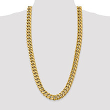 Load image into Gallery viewer, Mia Diamonds 14k Yellow Gold 15mm Semi-Solid Miami Cuban Chain Necklace