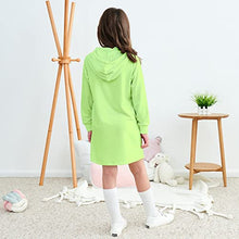 Load image into Gallery viewer, JESKIDS Hoodie Dress for Girls Sequin Butterfly Longs Sleeve Sweatshirts Outfits with Pockets Green 6-7 Years