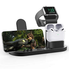 Load image into Gallery viewer, OLEBR 3 in 1 Charging Stand Compatible with iWatch Series 5/4/3/2/1, AirPods and iPhone 11/11 Pro/11 Pro Max/Xs/X Max/XR/X/8/8Plus/7/7 Plus /6S /6S Plus(Original Charger & Cables Required) Black