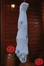 Load image into Gallery viewer, 4E’s Novelty Hanging Cocoon Corpse Prop | Halloween Scary Decorations Outdoor | 60 Inch/5 Ft Scary Hanging Skeleton Mummy with Spider, Flexible - for Haunted House, Yard Decor, Graveyard Scene
