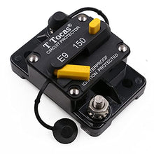 Load image into Gallery viewer, T Tocas 150 Amp Surface-Mount Circuit Breakers with Manual Reset and Switch Button for Boat Marine RV Yacht Battery Trailer Bus Truck Solar, 12V - 48V DC, Waterproof (150A)