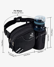 Load image into Gallery viewer, WATERFLY Hiking Waist Bag Fanny Pack with Water Bottle Holder for Men Women Running & Dog Walking Fit All Phones (Bottle Not Included)