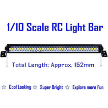 Load image into Gallery viewer, RC Crawler Light Bar Roof Lamp Kit w/36 Leds for 1/10 Traxxas TRX4 Axial SCX10 D90 (150mm / 5.9inch)