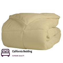 Load image into Gallery viewer, California Bedding All-Season – Luxury Egyptian Cotton Queen 88x92 Size 1 Piece Down Alternative Quilted Comforter with 4 Corner Tabs, 500 GSM Microfiber Fill - Machine Washable, Taupe Solid