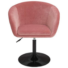 Load image into Gallery viewer, Duhome Jumbo Size Velvet Contemporary Salon Stool with Wheels Home Office Chair Round Swivel Accent Chair Tufted Adjustable Pink