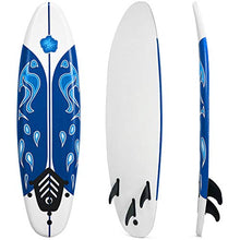 Load image into Gallery viewer, GYMAX Surfboard, 6FT Stand Up Paddle Board with Removable Fins & Safety Leash, Lightweight Non-Slip Paddle Board for Teenagers, Adult, Beginners (Daisy)