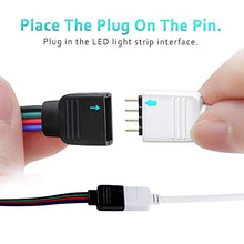 Load image into Gallery viewer, Nelyeqwo 2 Pack 5M 16.4ft RGB Extension Cable LED Strip Connector 4 Pin Solderless Strip Jumper Cables Kit with 4 Pack 4 Male Pin Connector for 5050 3528 RGB LED Strip Light