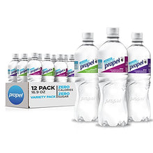 Load image into Gallery viewer, Propel, 3 Flavor Variety Pack, Zero Calorie Sports Drinking Water with Electrolytes and Vitamins C&E, 16.9 Fl Oz (12 Count)