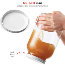 Load image into Gallery viewer, Paksh Novelty 1-Gallon Glass Jar Wide Mouth with Airtight Metal Lid - USDA Approved BPA-Free Dishwasher Safe Large Mason Jar for Fermenting, Kombucha, Kefir, Storing and Canning Uses, Clear (1 Jar)