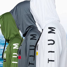Load image into Gallery viewer, Baitium Fishing Shirts for Men Hooded Long Sleeve UV Sun Protective T- Shirt Tee - Quick Dry Breathable Lightweight Dri Fit Gear (White, Large)