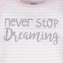 Load image into Gallery viewer, GERBER Baby Girls 4-Pack Short Sleeve Onesies Bodysuits, Pink Unicorns, 0-3 Months