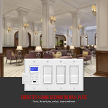 Load image into Gallery viewer, ENERLITES Decorator Light Switch or Receptacle Outlet Wall Plate, Gloss Finish, Size 4-Gang 4.50" x 8.19", Polycarbonate Thermoplastic, 8834-W, White, Standard Size