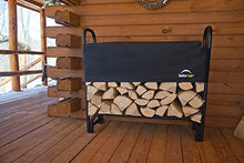 Load image into Gallery viewer, ShelterLogic 4' Adjustable Heavy Duty Outdoor Firewood Rack with Steel Frame Construction and Water-Resistant Cover