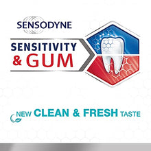Load image into Gallery viewer, Sensodyne Sensitivity & Gum Sensitive Toothpaste for Gingivitis & Treatment, Clean & Fresh, 3.4 Oz, Pack of 4