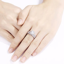 Load image into Gallery viewer, Newshe Engagement Wedding Ring Set for Women 925 Sterling Silver 1.5ct Princess White AAA Cz Size 5
