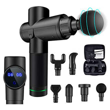 Load image into Gallery viewer, Massage Gun Electric Portable Handheld Deep Tissue Percussion Massager 6 Speed 6 Heads Body Muscle Pain Relief Recovery Ultra Quite Brushless Motor