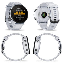 Load image into Gallery viewer, Garmin Forerunner 955 Solar, GPS Running Smartwatch with Solar Charging Capabilities, Tailored to Triathletes, Long-Lasting Battery, Whitestone with Wearable4U White Earbuds Bundle