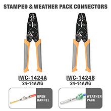 Load image into Gallery viewer, IWISS Deutsch Connector Crimping Tool Kit for Deutsch DT Connectors, Solid & Stamped Contacts, Delphi Weather Pack Crimper-12PCS