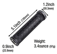 Load image into Gallery viewer, MARQUE Grapple Mountain Bike Handlebar Grips – Single Lock-On Ring MTB and BMX Bicycle Handle Bar with Non-Slip Grip (Phantom Black)