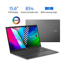 Load image into Gallery viewer, ASUS VivoBook 15 OLED K513 Thin & Light Laptop, 15.6 OLED Display, Intel i5-1135G7 CPU, Intel Iris X Graphics, 12GB RAM, 512GB PCIe SSD, Fingerprint Reader, Windows 10 Home, Indie Black, K513EA-AB54