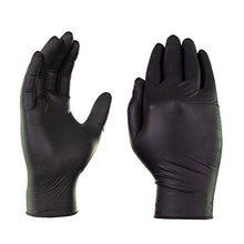 Load image into Gallery viewer, AMMEX X3 Industrial Black Nitrile Gloves, Case of 1000, 3 mil, Size Large, Latex Free, Powder Free, Textured, Disposable, Non-Sterile, BX346100