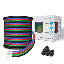Load image into Gallery viewer, LEADTOPS 22AWG 4pin LED Electric RGB Wire 22 Gauge 65.6ft 20m Conductor Extension Cable Line Cord for RGB LED Strip 5050 3528