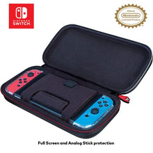 Load image into Gallery viewer, Game Traveler Nintendo Switch Licensed Mario Odyssey Case - Adjustable Viewing Stand & Game Case Storage , Protective Vinyl Hard Shell Case with Deluxe Carry Handle - Nintendo Switch and Switch OLED