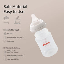 Load image into Gallery viewer, Pigeon PP Nursing Bottle Wide Neck, Streamlined Body, Natural Feel, Easy to Clean, 5.4 Oz(Pack of 4), Includes 4pcs SS Nipples (0m+)