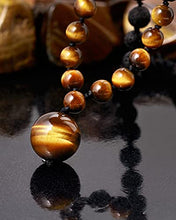 Load image into Gallery viewer, Jewever Lava Rock with Tiger Eye Pendant Long Necklace for Women Men Healing Crystals Essential Oils Diffuser Natural Stone Reiki Energy Balancing